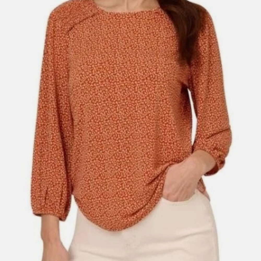 Adrianna Papell Blouse Women's 3/4 Sleeves Top